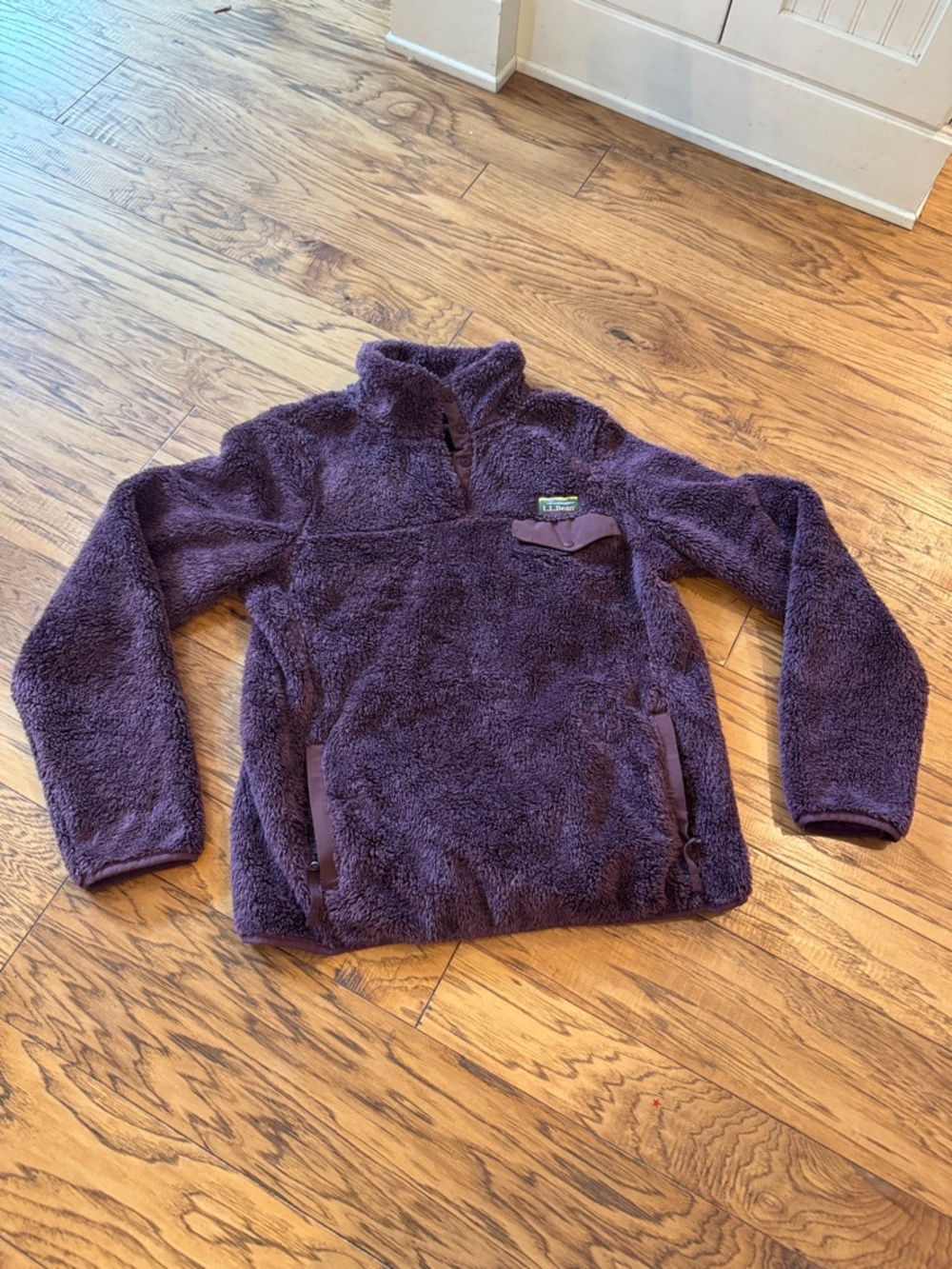 L.L.Bean Deep Plum Sherpa Fleece Pullover